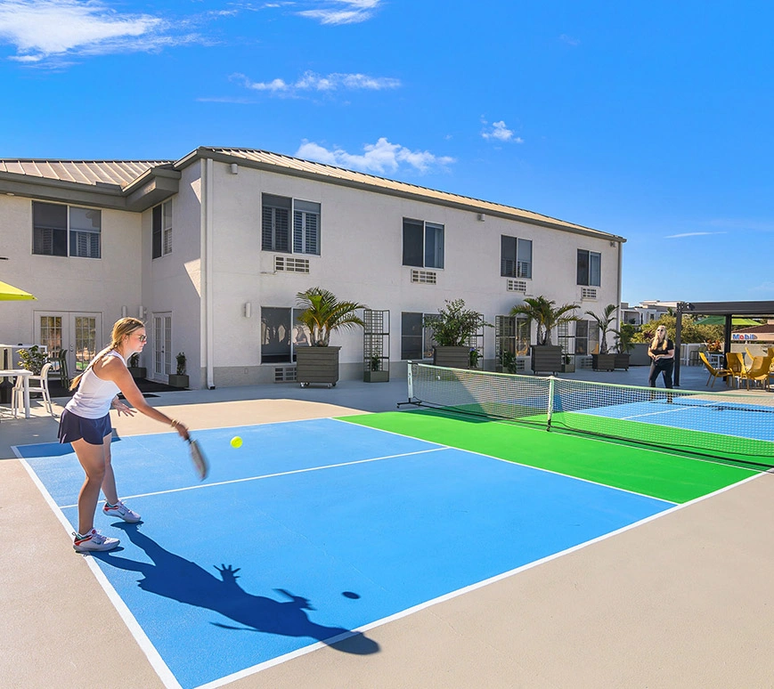 Guests Playing Pickleball